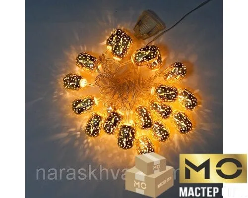 Гирлянда Цилиндр Золото LED 20 (100В)