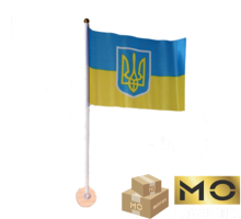 Прапорець України з присоскою 20*15 см 