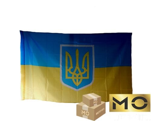 Флаг Украины с гербом 140 см*90 см
